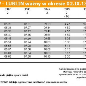 ROZKŁAD JAZDY 2 LUBARTOW LUBLIN