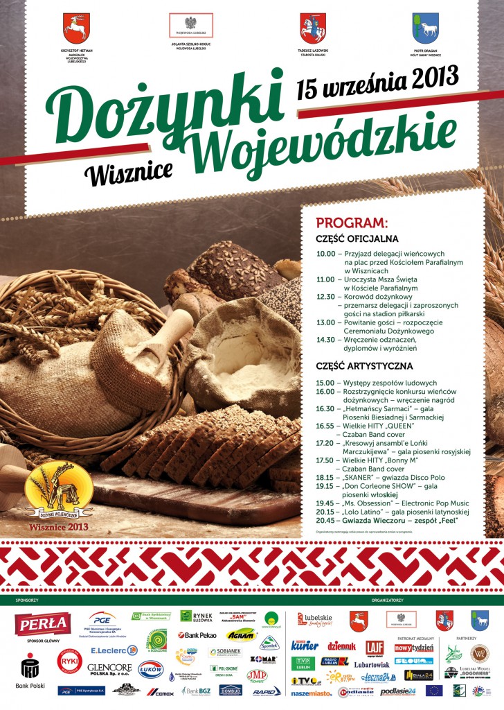 plakat dozynki 2013 z logotypami