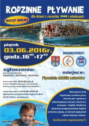 plakat rodzinne plywanie 2016