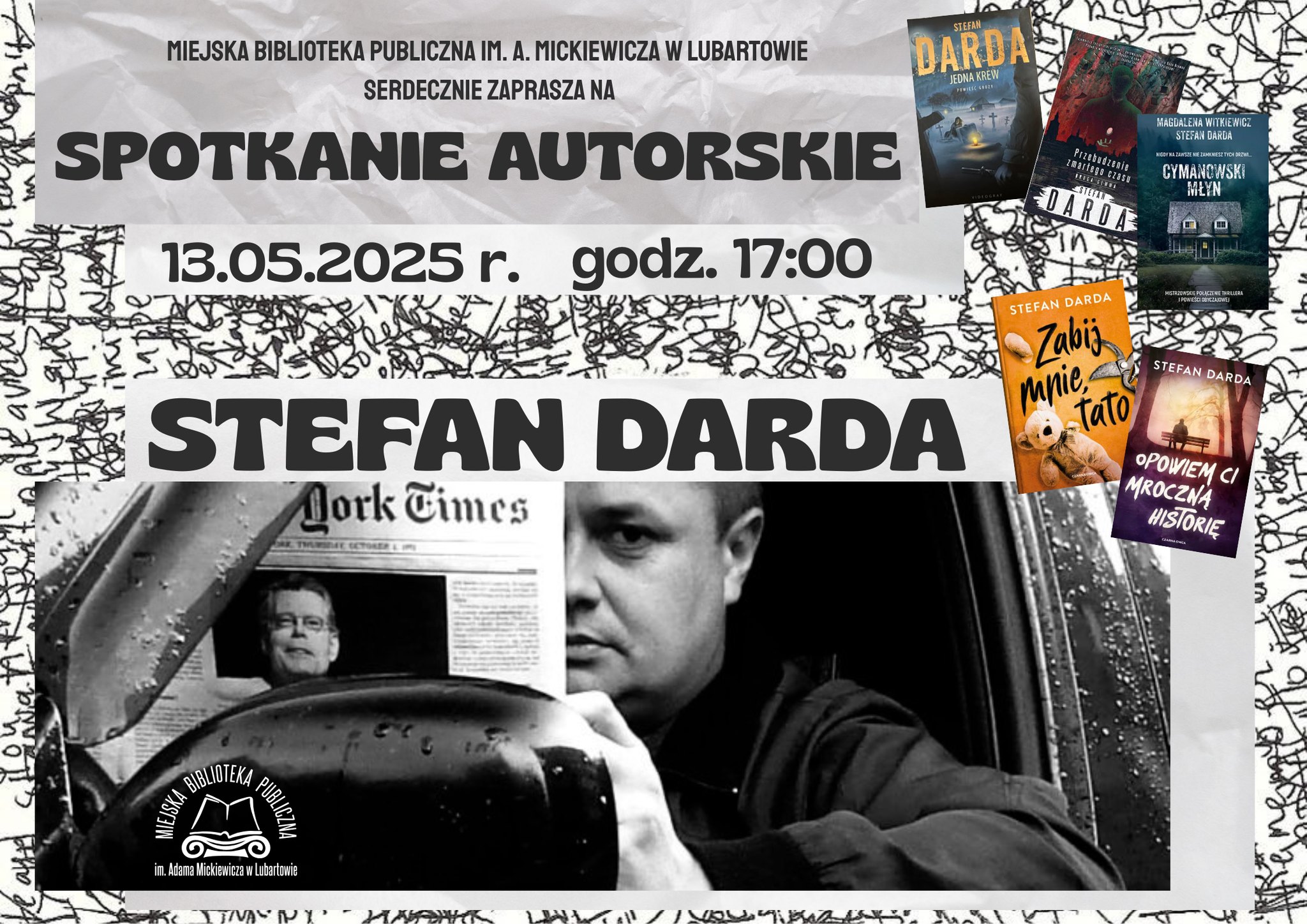 Spotkanie ze Stefanem Dardą w bibliotece