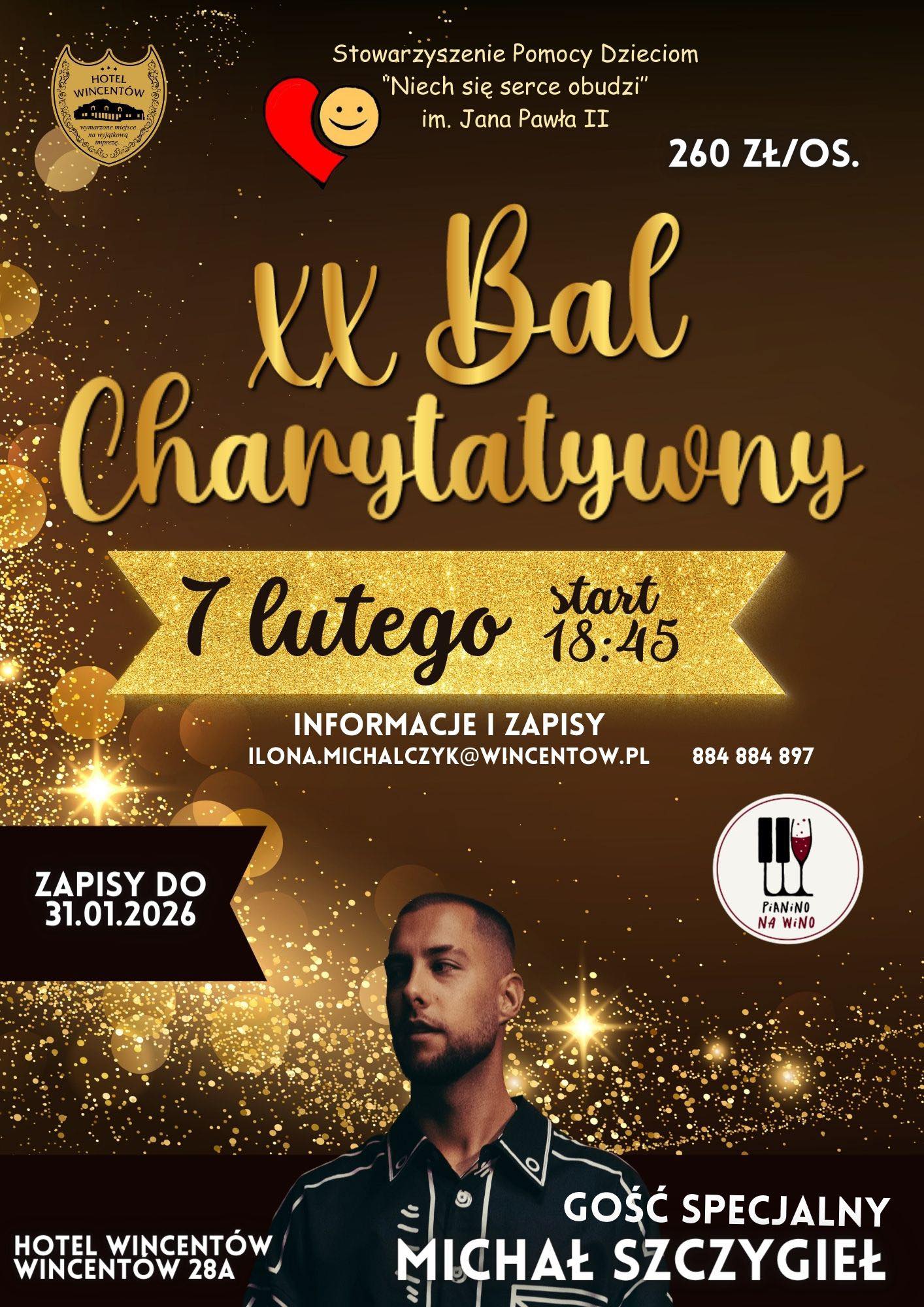 Stowarzyszenie „Niech się serce obudzi” zaprasza na XX Bal Charytatywny