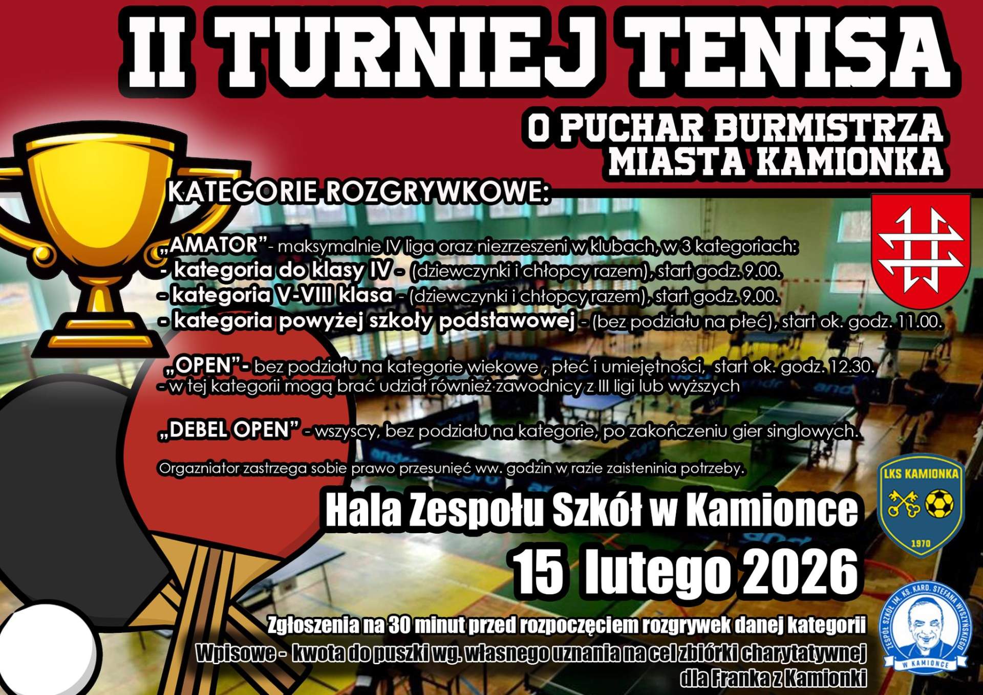 Turniej tenisa stołowego dla Franka