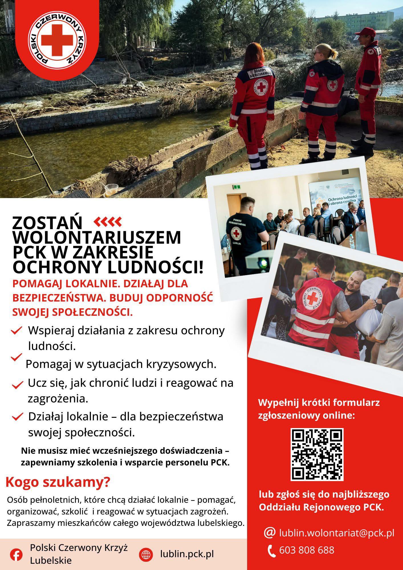 Zostań wolontariuszem PCK w zakresie ochrony ludności