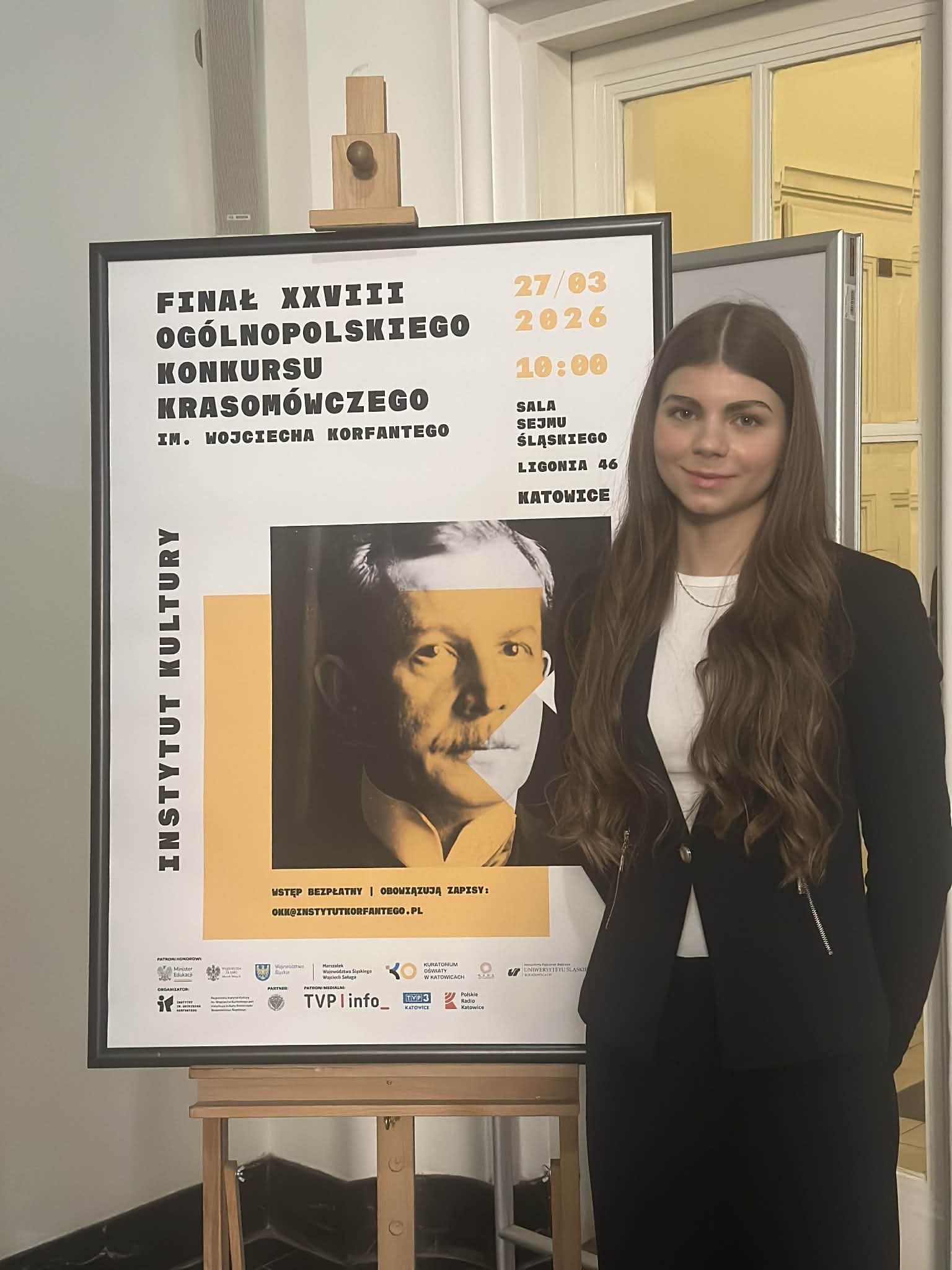 Jagoda Bocheńska w Konkursie Krasomówczym im. Wojciecha Korfantego w Katowicach