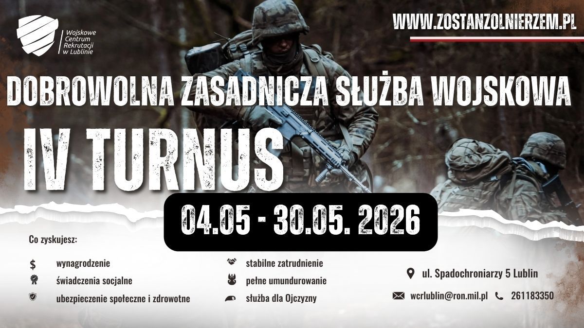 Kolejny turnus dobrowolnej zasadniczej służby wojskowej