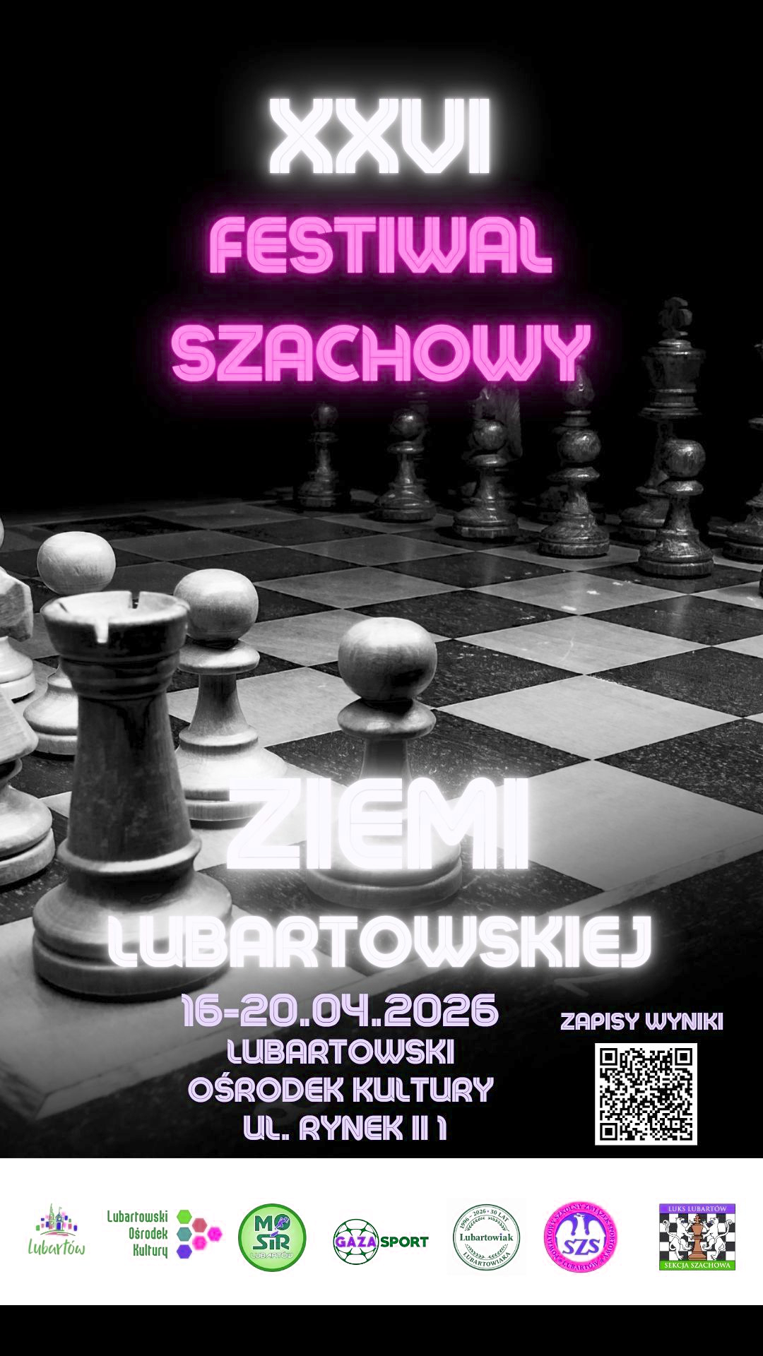 Weź udział w Festiwalu Szachowym Ziemi Lubartowskiej