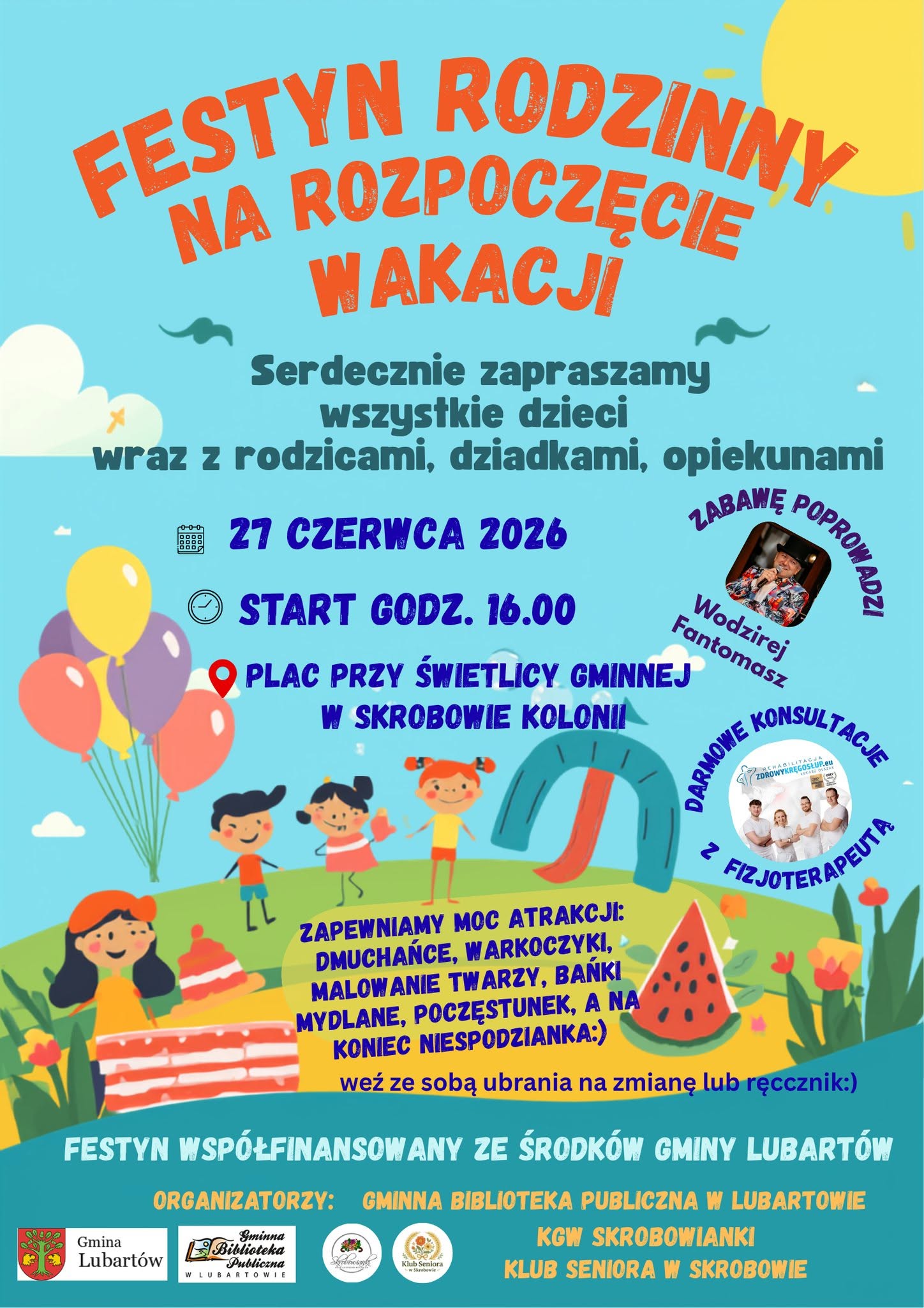 Festyn na rozpoczęcie wakacji w Skrobowie