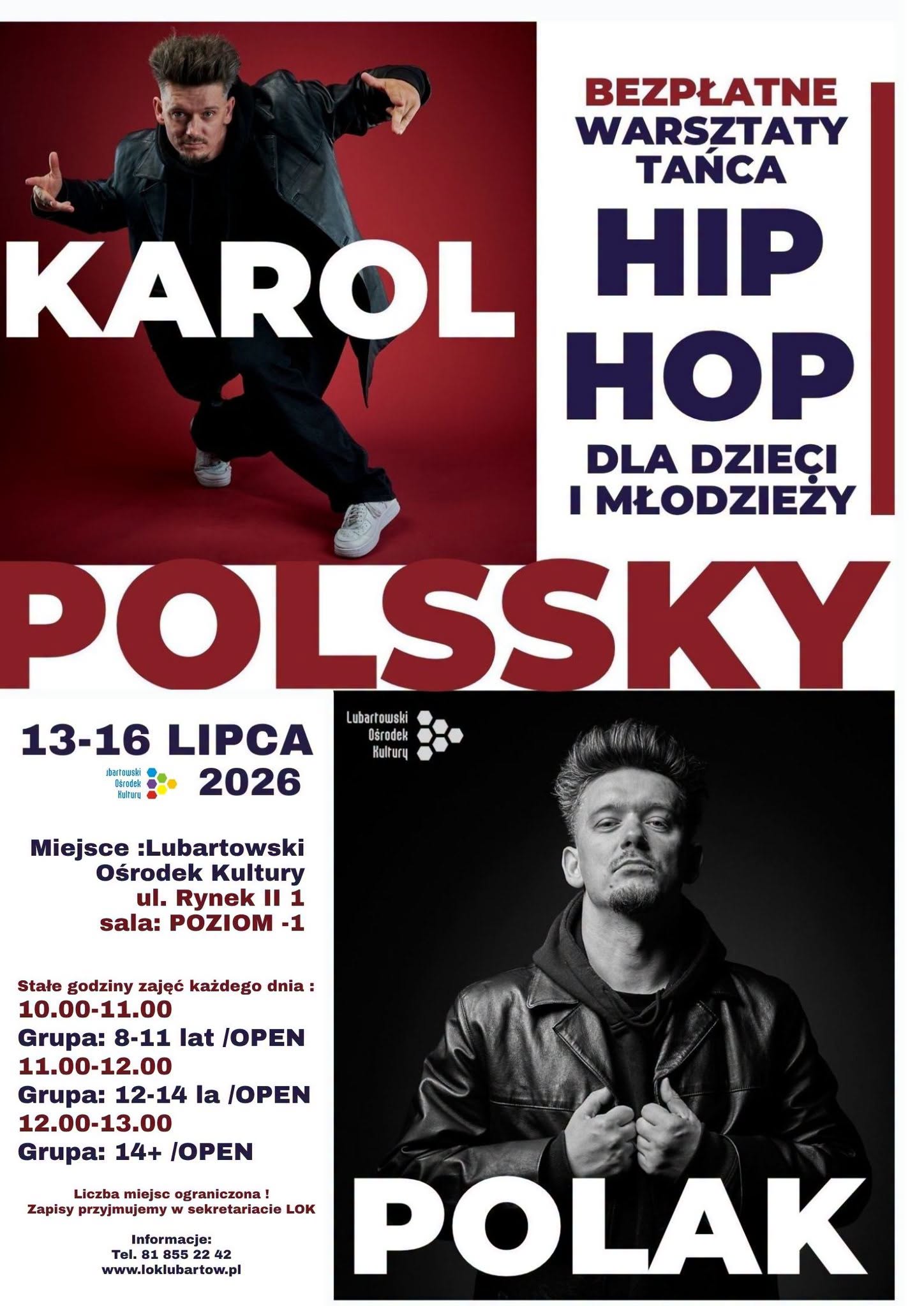 Bezpłatne warsztaty tańca hip-hop w LOK