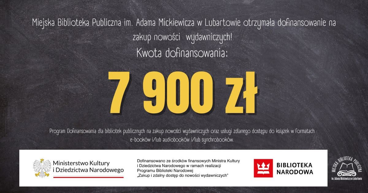 Lubartowska biblioteka z ministerialnym wsparciem. Będą nowe książki i dostęp do e-booków oraz audiobooków