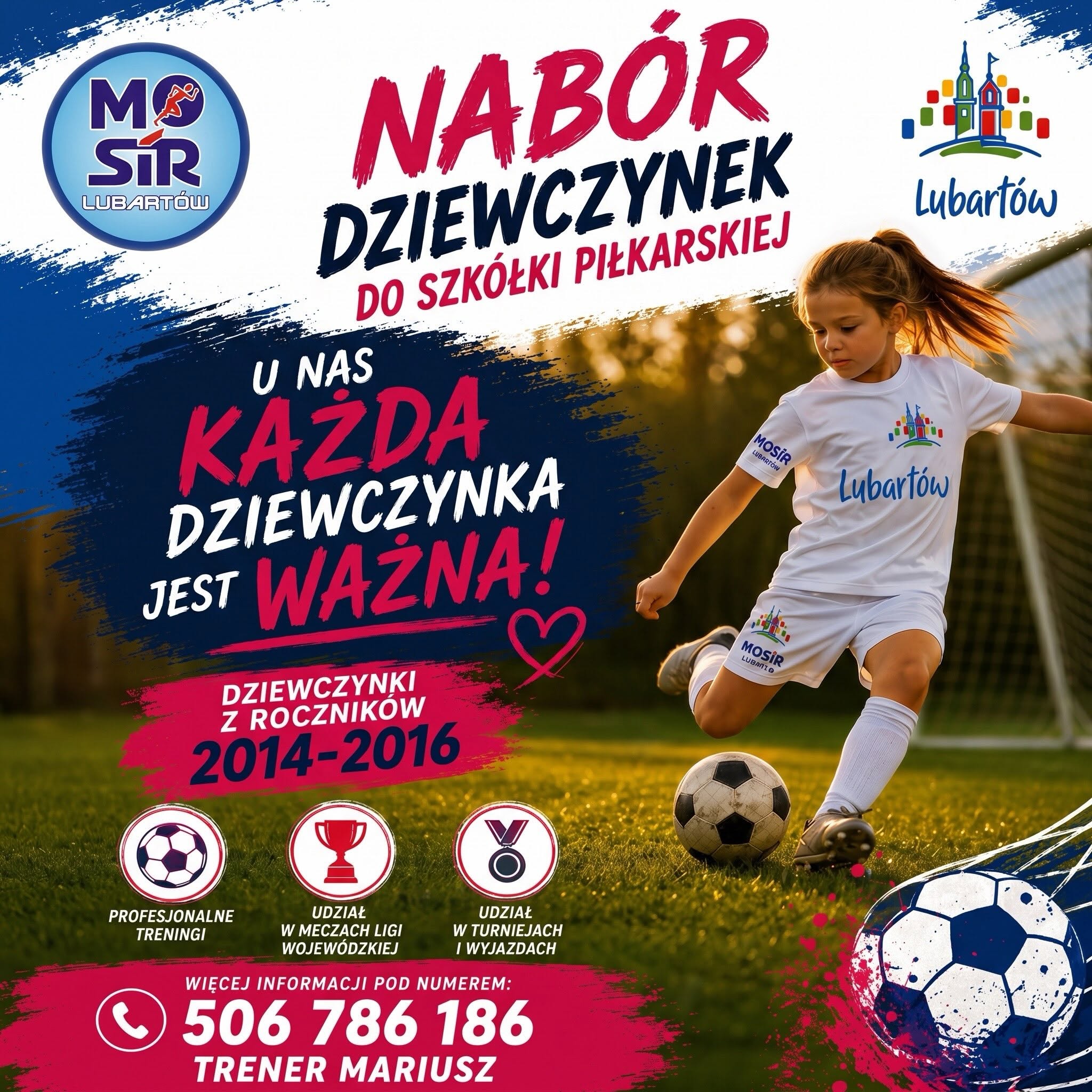 Dziewczyny na boisko! Akademia Piłkarska MOSiR Lubartów prowadzi nabór