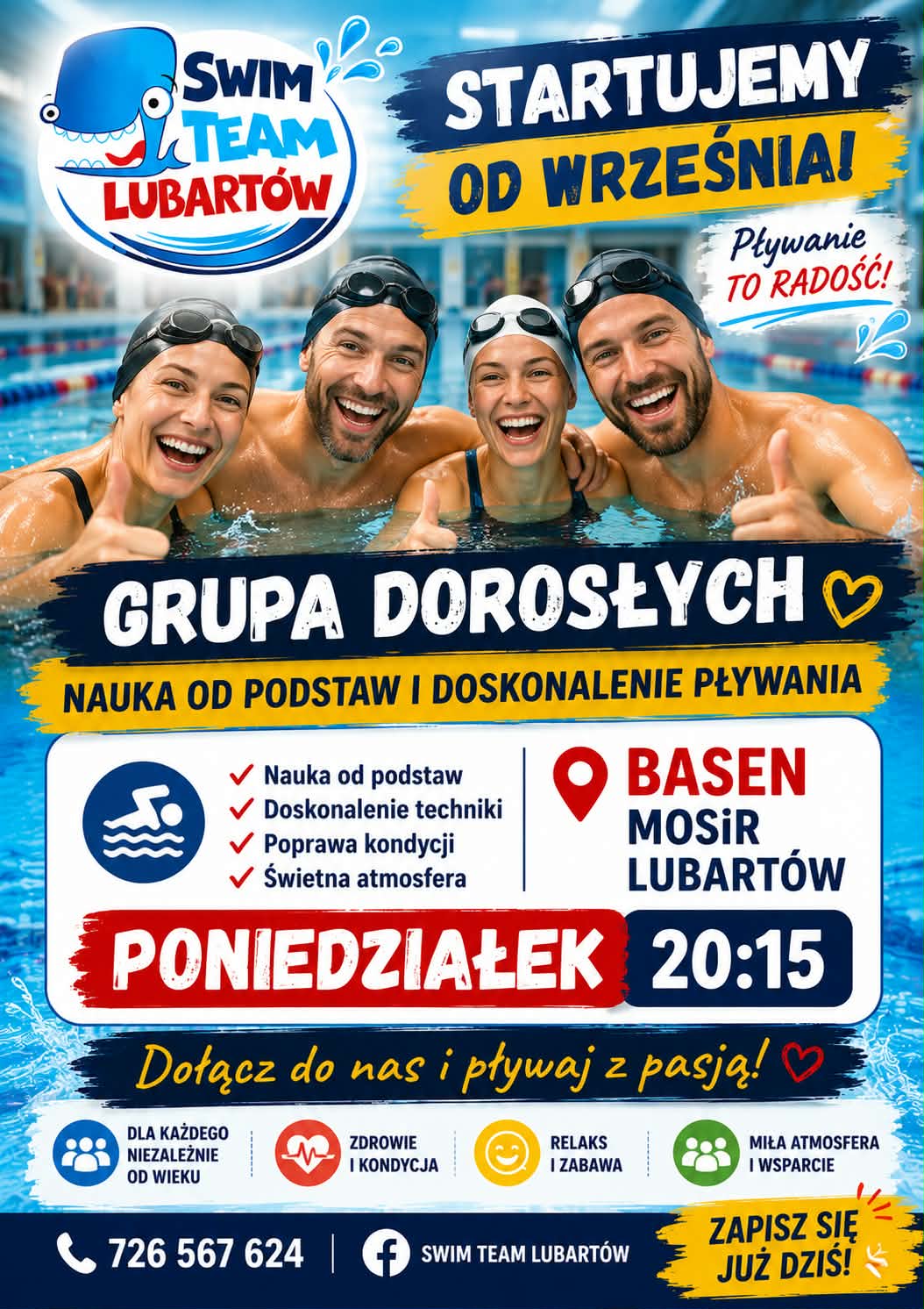 Pływanie dla wszystkich. W Lubartowie ruszają zajęcia Swim Team