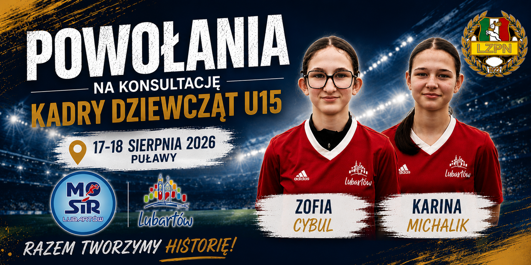Dwie młode piłkarki z Lubartowa z powołaniem do kadry województwa U15