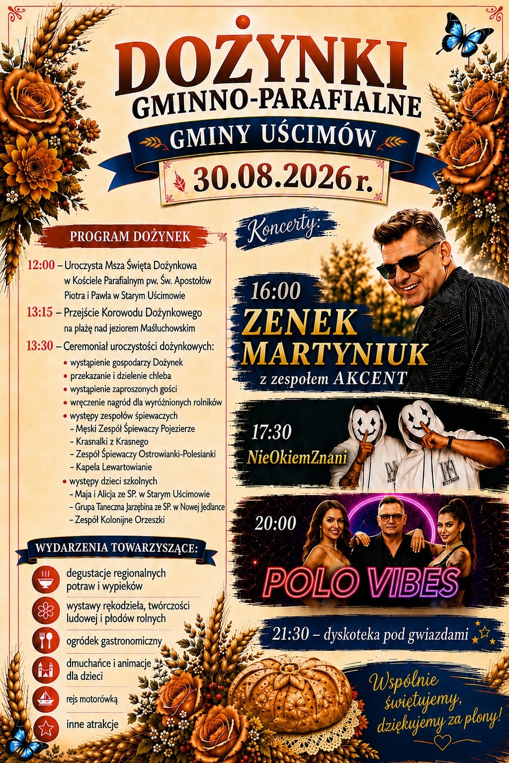 Dożynki Gminno -Parafialne Gminy Uścimów