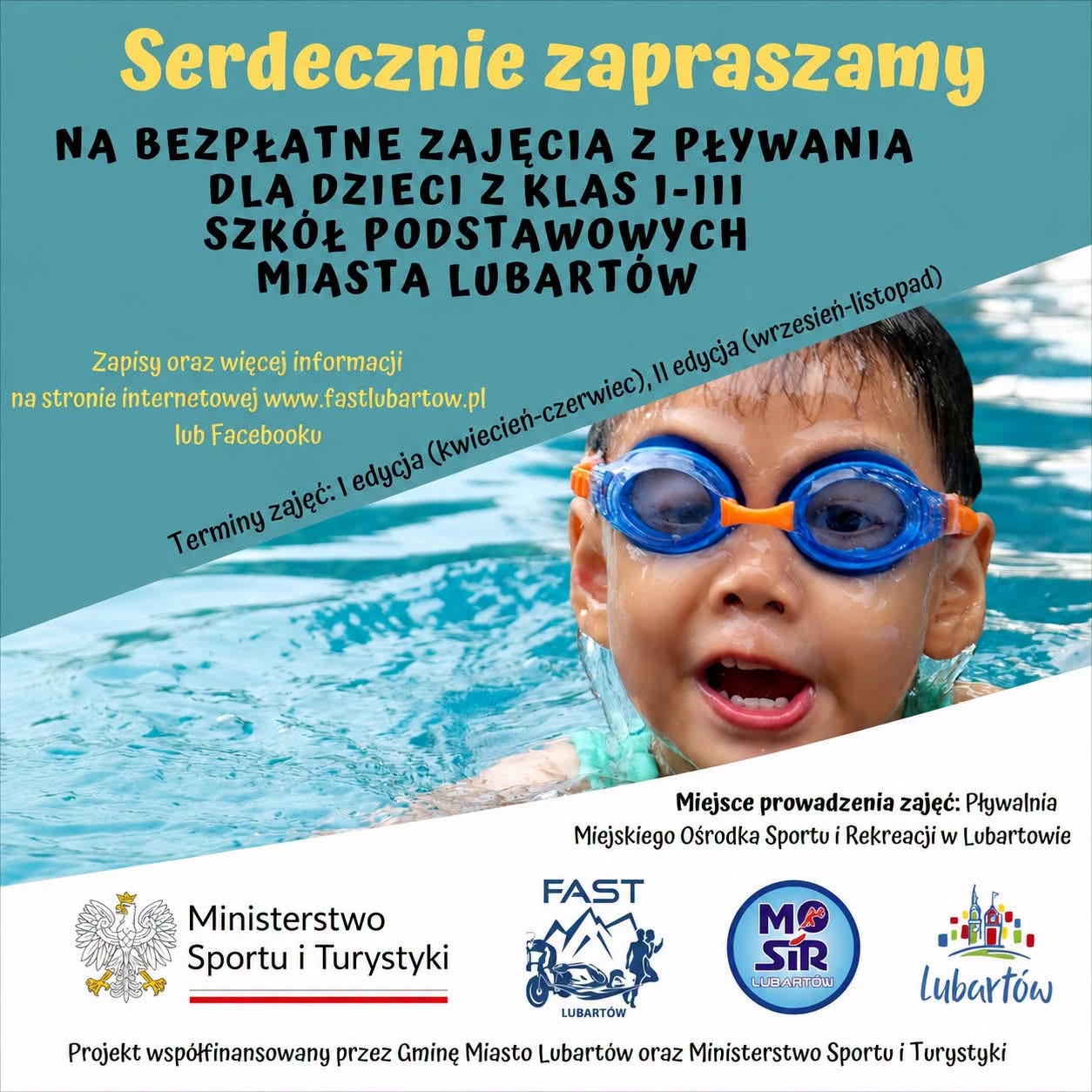 Bezpłatne zajęcia pływackie dla dzieci