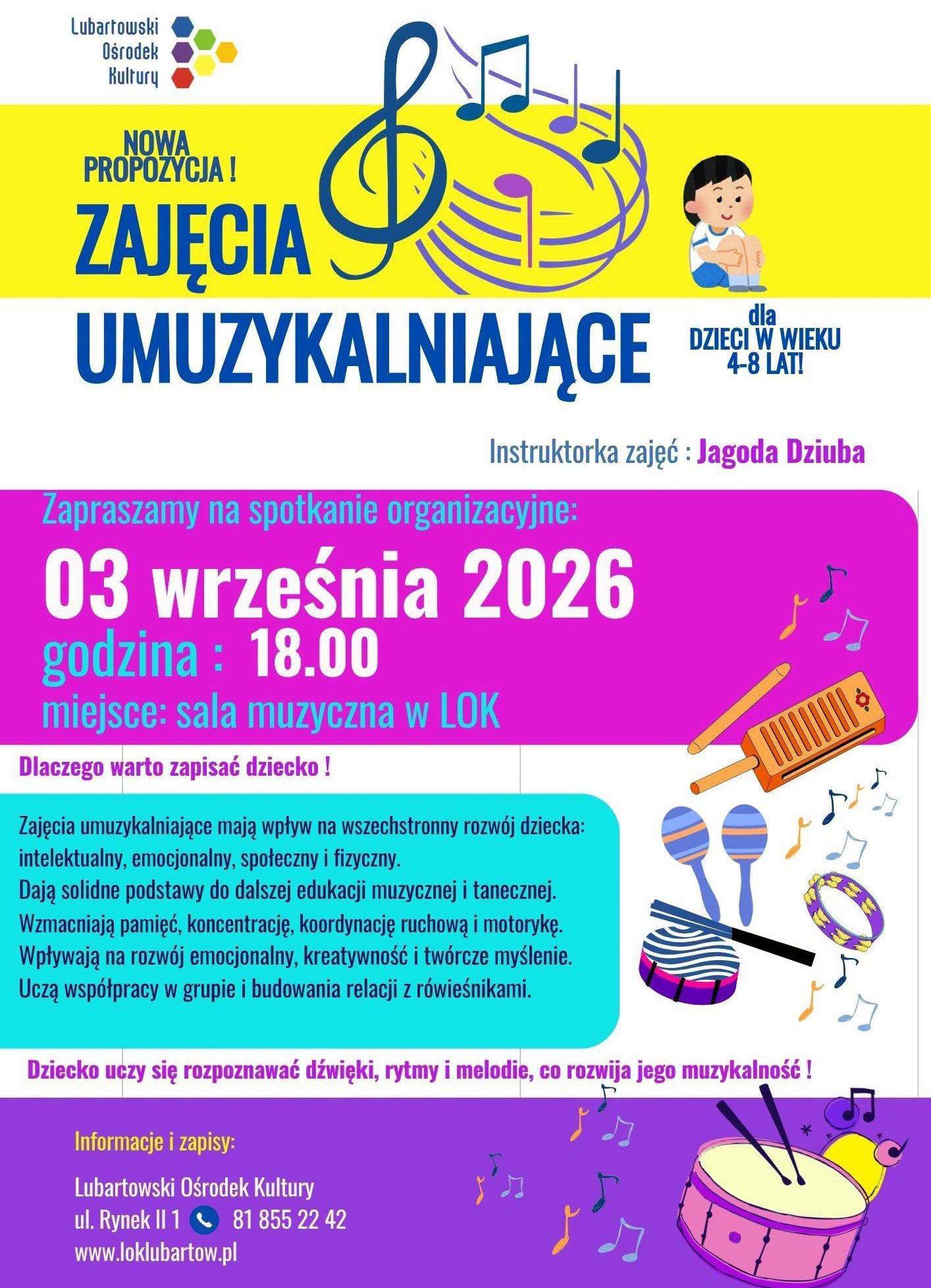 Zajęcia umuzykalniające dla dzieci