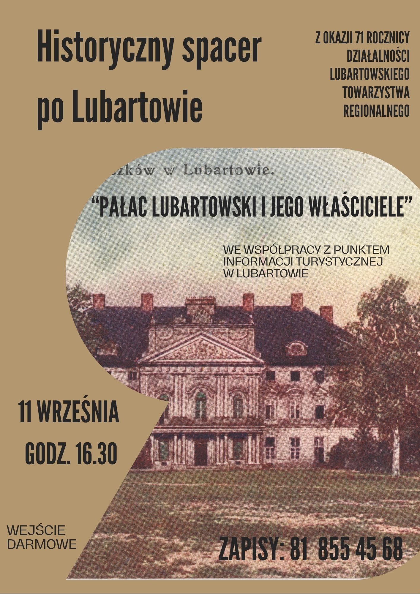 Pałac Sanguszków i jego właściciele. Lubartów zaprasza na historyczny spacer