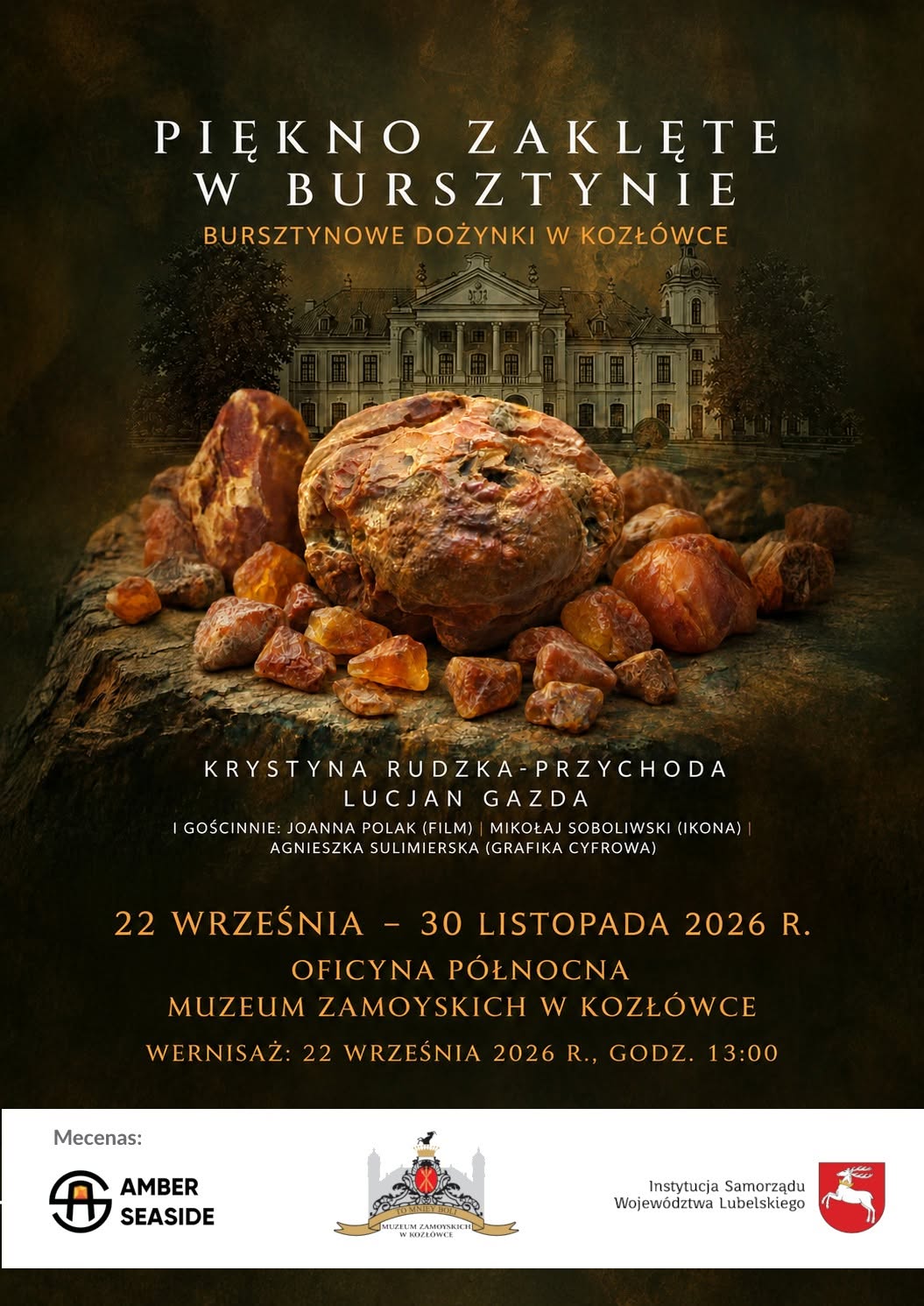 „Piękno zaklęte w bursztynie” – wystawa w Kozłówce