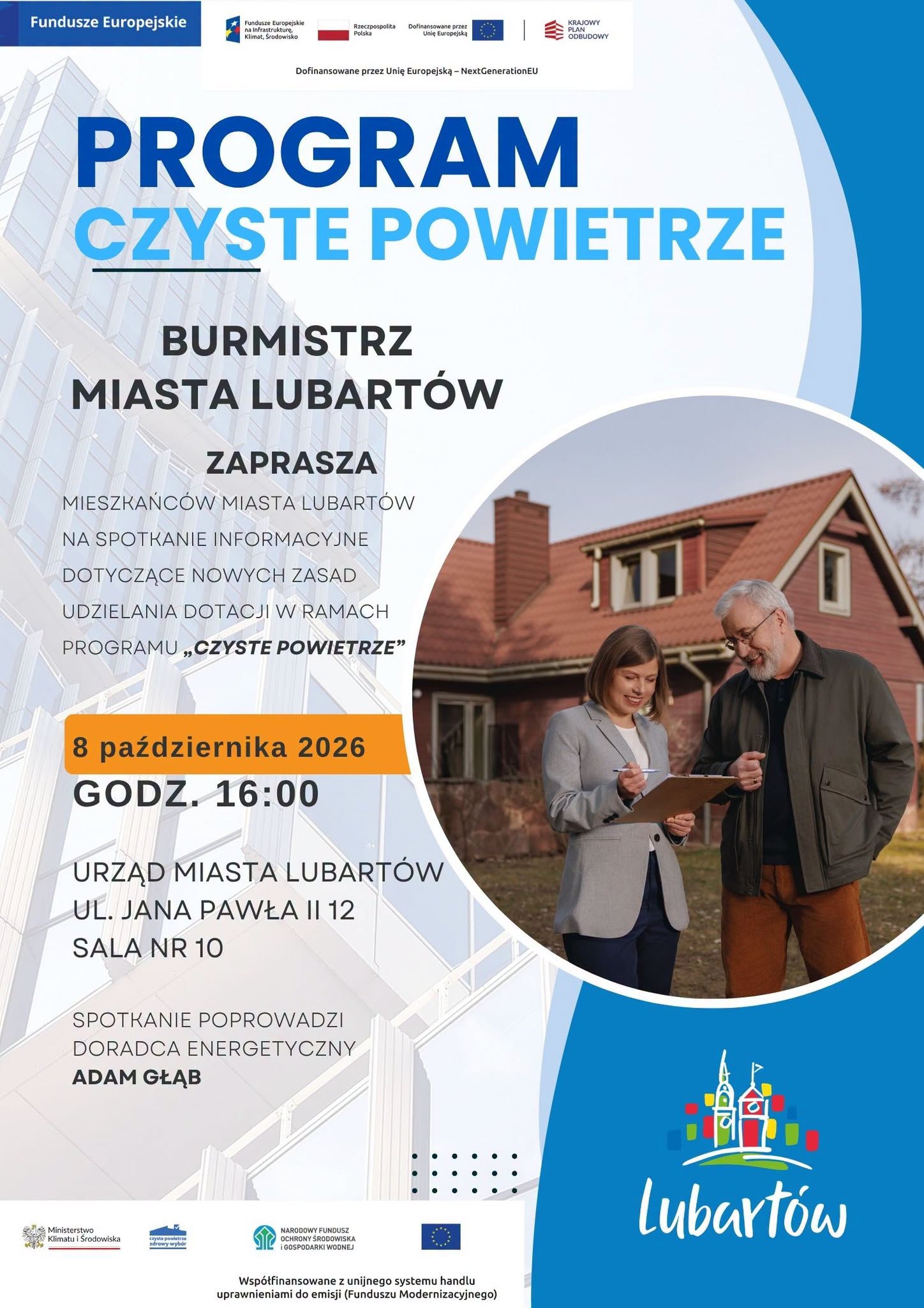 Czyste Powietrze po nowemu. Mieszkańcy Lubartowa dowiedzą się, na jakie dotacje mogą liczyć